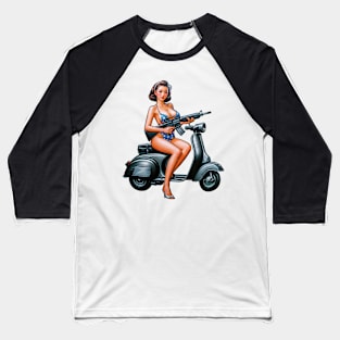 Scooter Girl Baseball T-Shirt